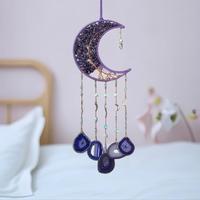 Crystal Tree Of Life Dream Catcher, 1 Count Moon Large Agate Pendant Home Decoration Pendant, Wall Hanging Design Luxury Room...