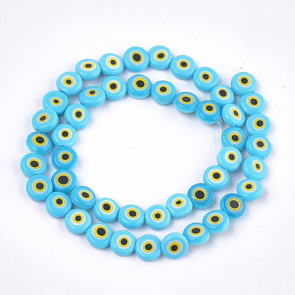 Handmade Evil Eye Lampwork Beads Strands