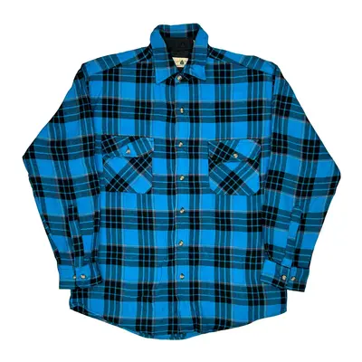 Northwest Territory Checked Flannel Shirt - Medium Blue Acrylic