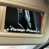 Car Rearview Mirror Sticker, Passenger Princess Lettering Pattern Visor Rearview Mirror Decal, Car Interior & Exterior Decora...
