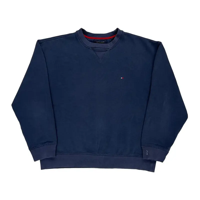 Tommy Hilfiger Sweatshirt - Large Blue Cotton Blend