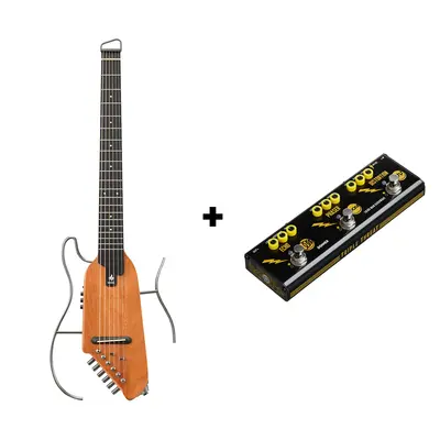 Donner HUSH™ I Acoustic-Electric Travel Guitar - Mahogany Natural / Guitar+Triple Threat