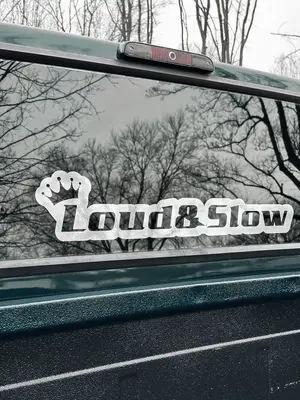 Loud & Slow Decal, 2-Pack Options (20 Colors) Custom Decal, Bumper Sticker, Window Graphic, Car, Truck, SUV, Toolbox, Diesel,...