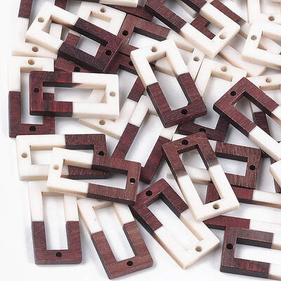 Resin & Walnut Wood Links connectors