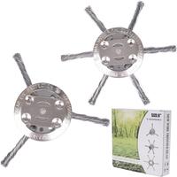 6 Inches Steel Wire Grass Trimmer Head, Wire Weed Trimmer Head Weed Remover Tool, Fits 5mm Shaft, Wired Trimmer Blade for Law...