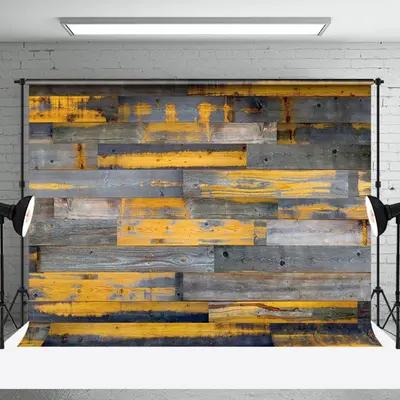 Aperturee Grey Yellow Messy Wood Grain Photography Backdrop, 3X2FT(1MX0.6M), 14 USD, wood backdrops, NYHD9I92-M