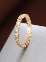 Sweet Love Artificial Zircon Decor Ring for Women, Fashion Accessories for Party, Daily Clothing Decor, Trendy All-match & Ex...