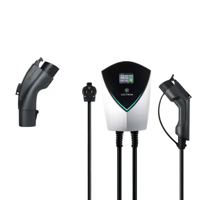 Lectron Home Level 2 J1772 V-Box EV Charging Station + 48 Amp Tesla to J1772 EV Adapter Bundle | 240V | 48 Amp | NEMA 14-50 /...