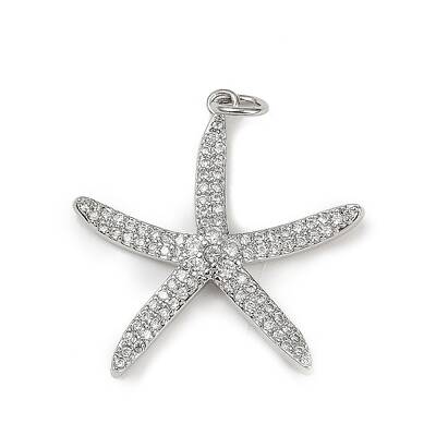 Brass Micro Pave Cubic Zirconia Pendants