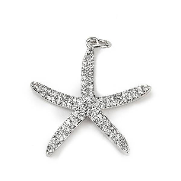 Brass Micro Pave Cubic Zirconia Pendants