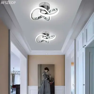 Modern Geometric Design Ceiling Light, LED Dimmable Light, Creative Indoor Lighting For Living Room & Bedroom & Corridor