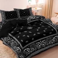 Mandala Floral Pattern Decorative Machine Washable Duvet Cover Set, 3 Counts/set Including 1 Duvet Cover & 2 Pillowcase witho...