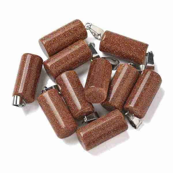Synthetic Goldstone Pendants