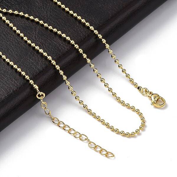 Rack Plating Brass Ball Chain Necklaces for Women