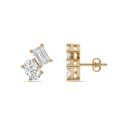 Soul Mates Lab Grown Diamond Earrings | Yellow Gold 1-2 ct. tw.