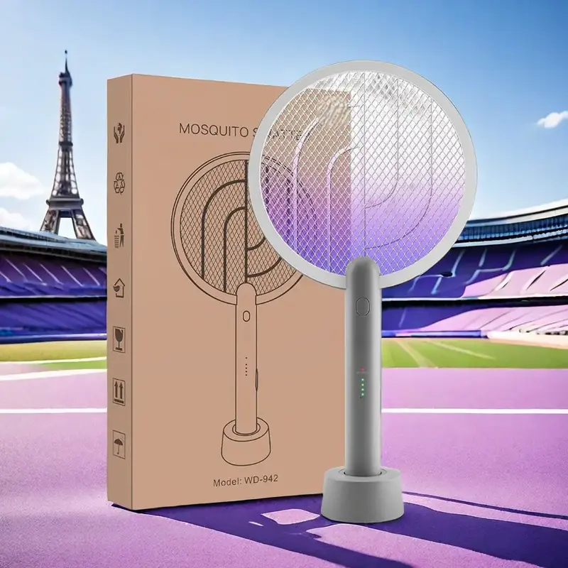 【Free Shipping】Electric Fly Swatter Racket, Mosiller 2 in 1 Bug Zapper with USB Rechargeable Base, Powerful Mosquitoes Tr...