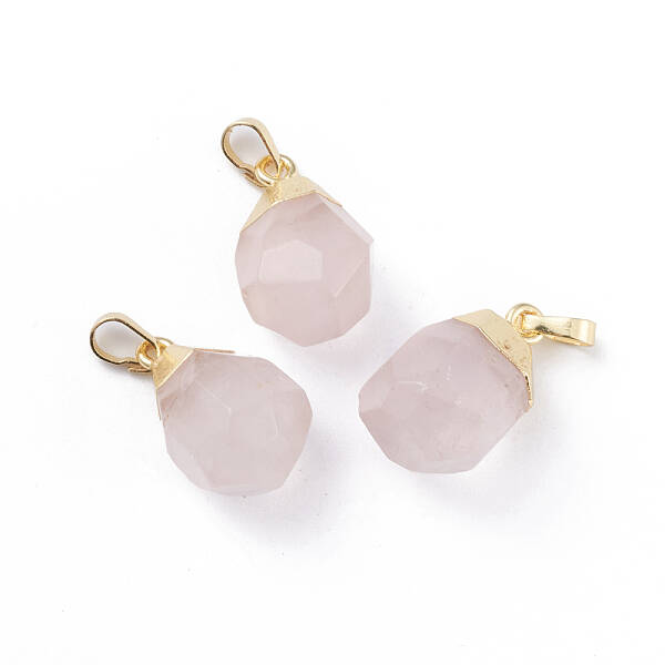 Natural Rose Quartz Pendants