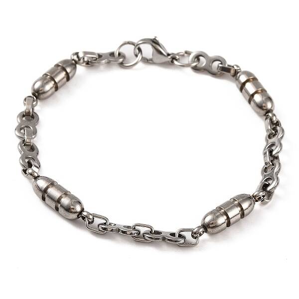 Tarnish Resistant 201 Stainless Steel 8 Link Chain Bracelets