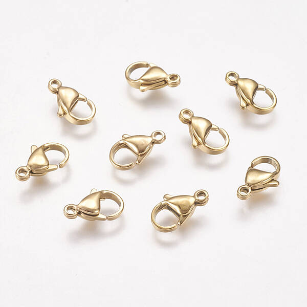 Ion Plating(IP) 304 Stainless Steel Lobster Claw Clasps