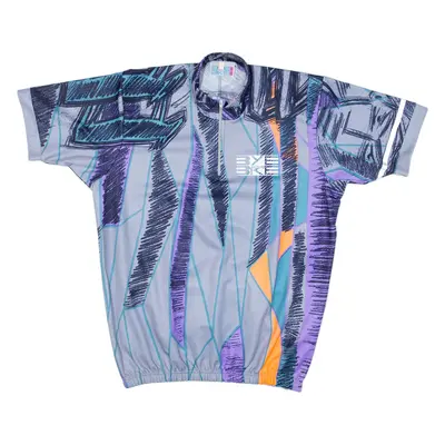 BYE BKE Cycling Mens Jersey Purple 1/4 Zip XL