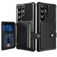 Magnetic Suction Wallet Phone Case with Card Slot, Shockproof Phone Protective Cover, Phone Accessory Compatible with Samsung...