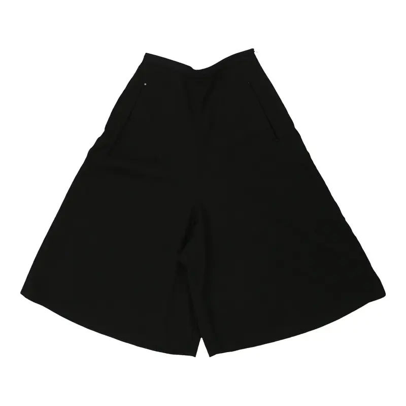 Armani Jeans Wide Leg Shorts - 28W UK 10 Black Polyester Blend | Size: UK 10