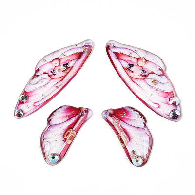 Epoxy Resin Butterfly Wing Pendants