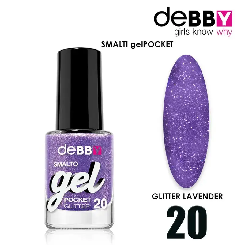 Debby Gel nail polish pocket 20 glitter lavender