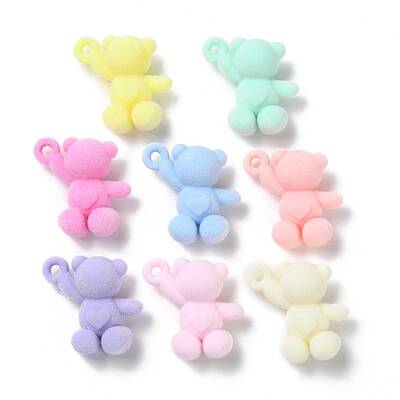 Flocky Acrylic Pendants