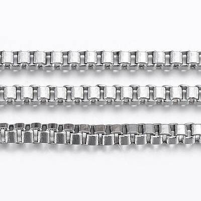 Tarnish Resistant 304 Stainless Steel Venetian Chains/Box Chains