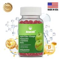 Newcell Apple Cider Vinegar Vitamin B12 Gummies for Support Digestion &Immune,Bloating Relief–Gut Health,Non-GMO(Apple Flav...