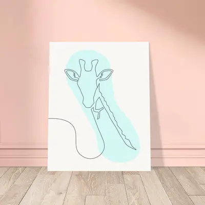 Gentle Giraffe - Minimalist Elegance