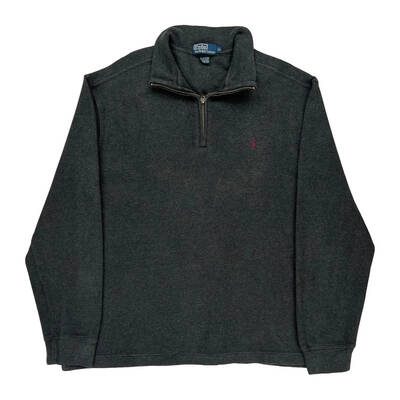 Polo By Ralph Lauren 1/4 Zip - XL Grey Cotton