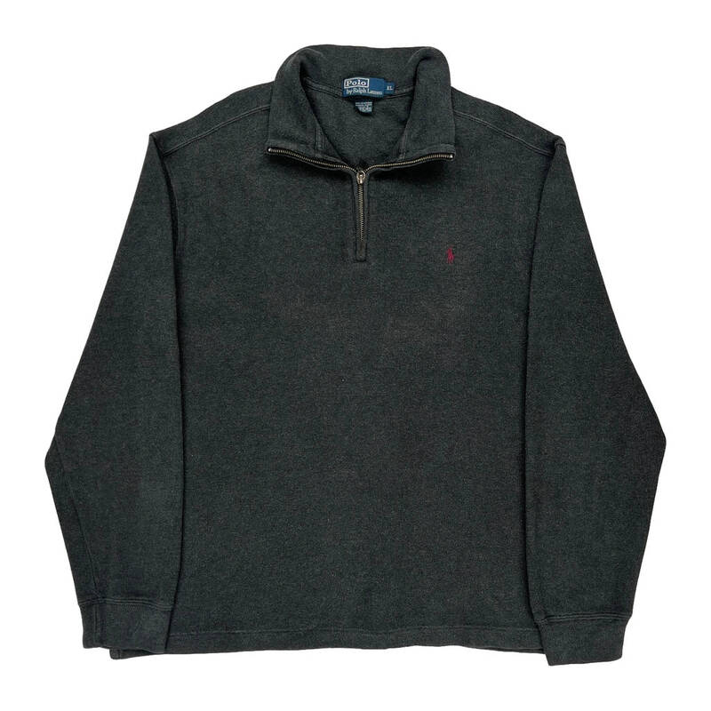 Polo By Ralph Lauren 1/4 Zip - XL Grey Cotton
