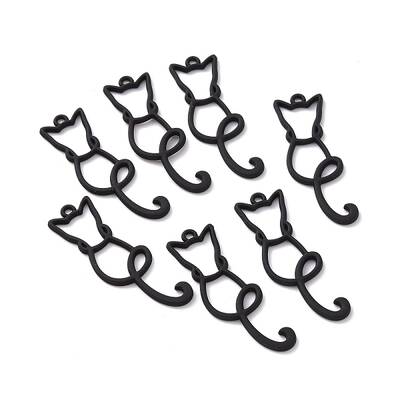 Spray Painted Alloy Pendants