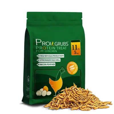 11LBS Non-GMO-Dried Worms for Chickens All Natural Dried Black Soldier Fly Larva Treats, Dried Meal Worms for Chickens, Hens,...