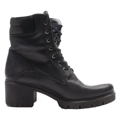 PANAMA JACK Lace-Up Boots Black Leather Womens UK 7