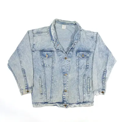ADA Bleached Denim Jacket Blue Womens L