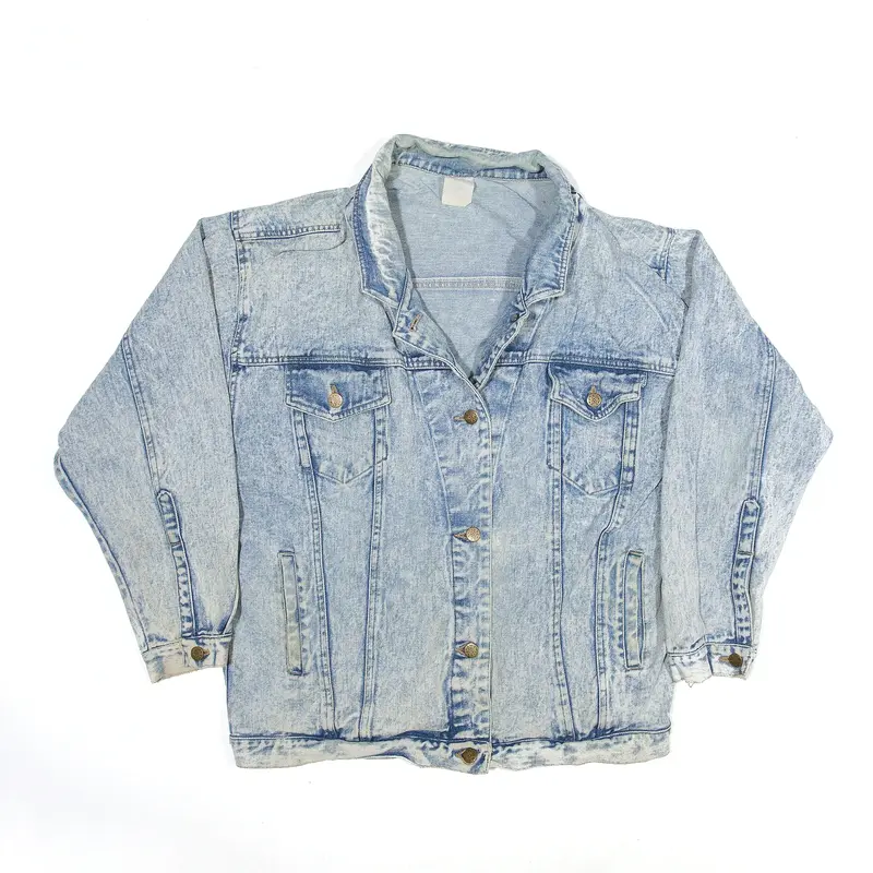 ADA Bleached Denim Jacket Blue Womens L
