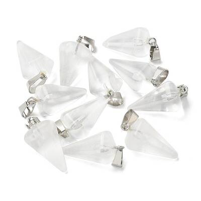 White Watermelon Stone Glass Pendants