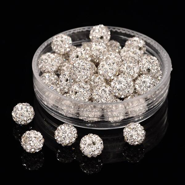 Polymer Clay Rhinestone Beads