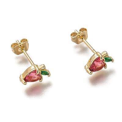 Brass Stud Earrings