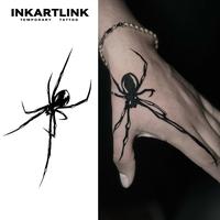 INKARTLINK Tattoo Tech, 2 Sheets Semi-Permanent Temporary Tattoos, Spider Series 2, Adult Art Design,Lasts 1-2 Weeks, Waterpr...
