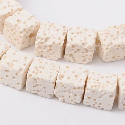 Synthetic Lava Rock Bead Strands