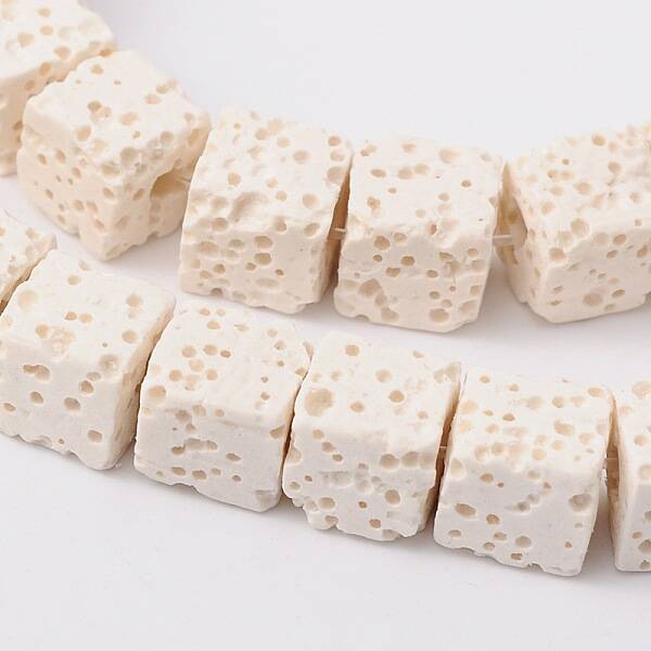Synthetic Lava Rock Bead Strands