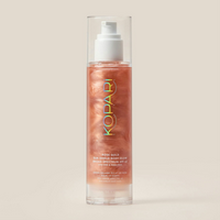 Rose Gold Sun Shield Body Glow Sunscreen SPF 45 Gel Lightweight Vegan Cruelty-Free with Shimmer for Glowing Skin