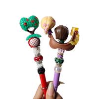 Scenery Beaded Pen - Stylish Writing Tool for Office & School Use, Cute Design, Ideal for Note-taking and Sketching
