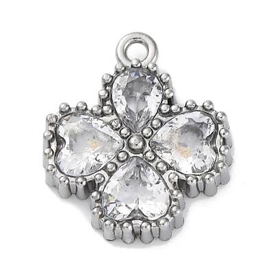 304 Stainless Steel Cubic Zirconia Pendants