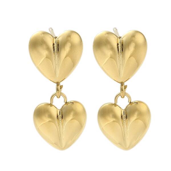 304 Stainless Steel Heart Stud Earrings for Women
