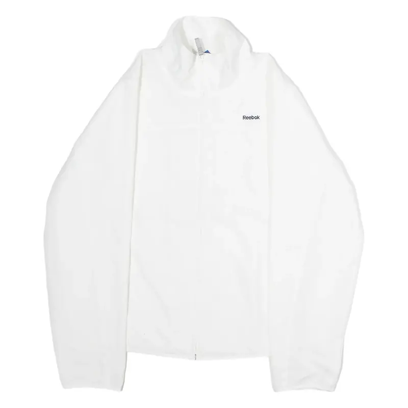 REEBOK Womens Windbreaker Jacket White UK 14